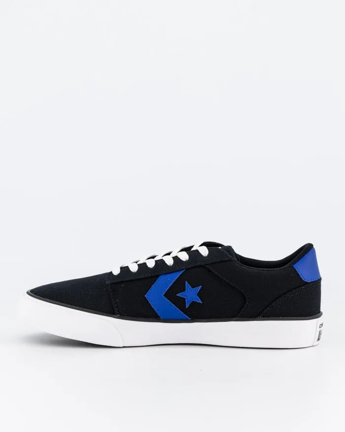 CONVERSE UNISEX BELMONT LOW BLACK/WHITE/BLUE SNEAKER SHOE Shoes_Mens-Converse