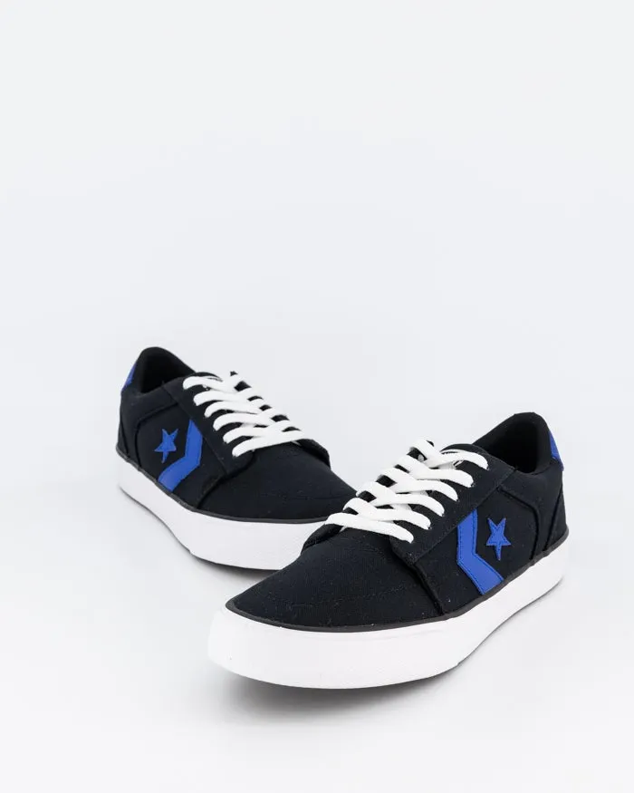 CONVERSE UNISEX BELMONT LOW BLACK/WHITE/BLUE SNEAKER SHOE Shoes_Mens-Converse
