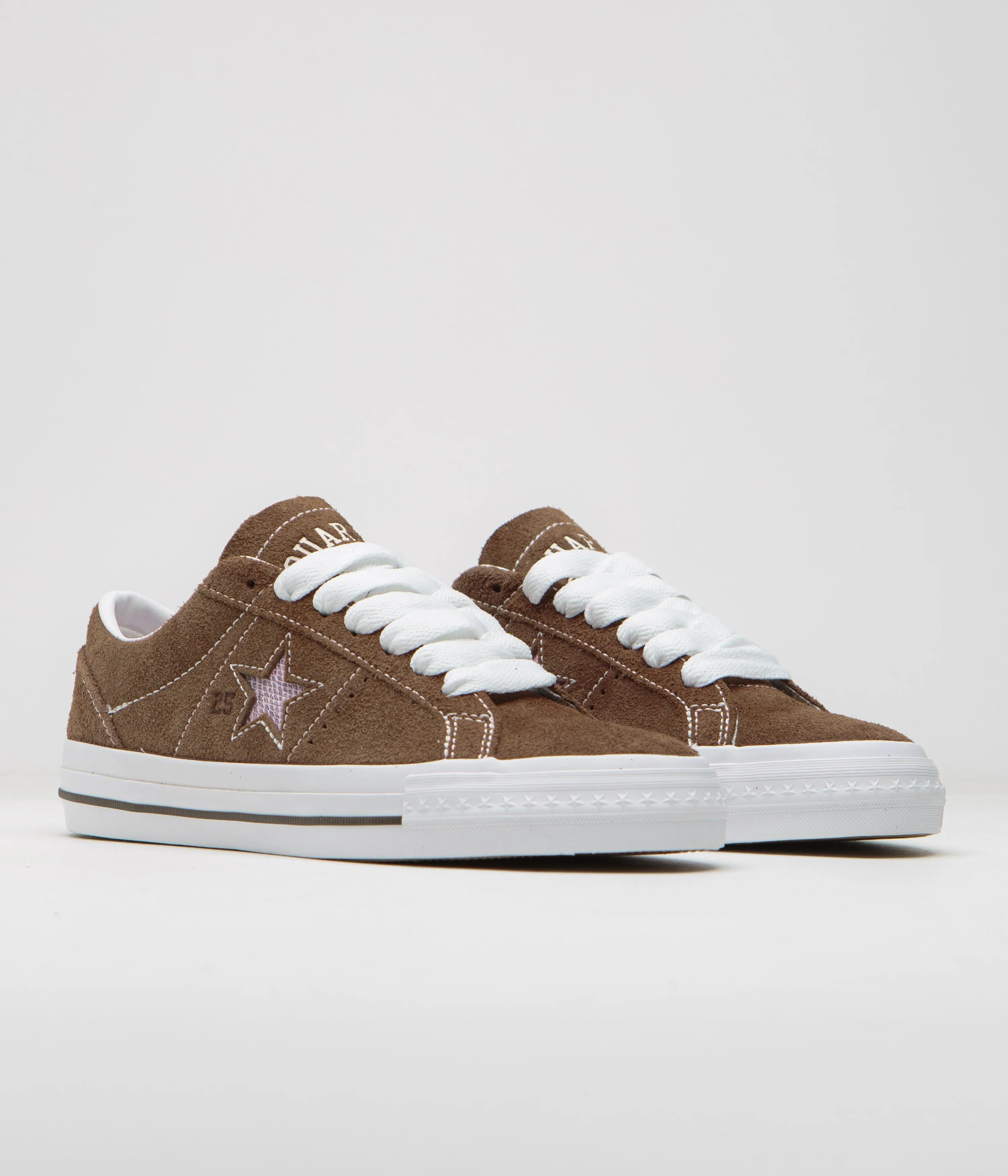 Converse x Quartersnacks One Star Pro Ox Shoes - Dark Clove / White / Cherry Converse Shoes