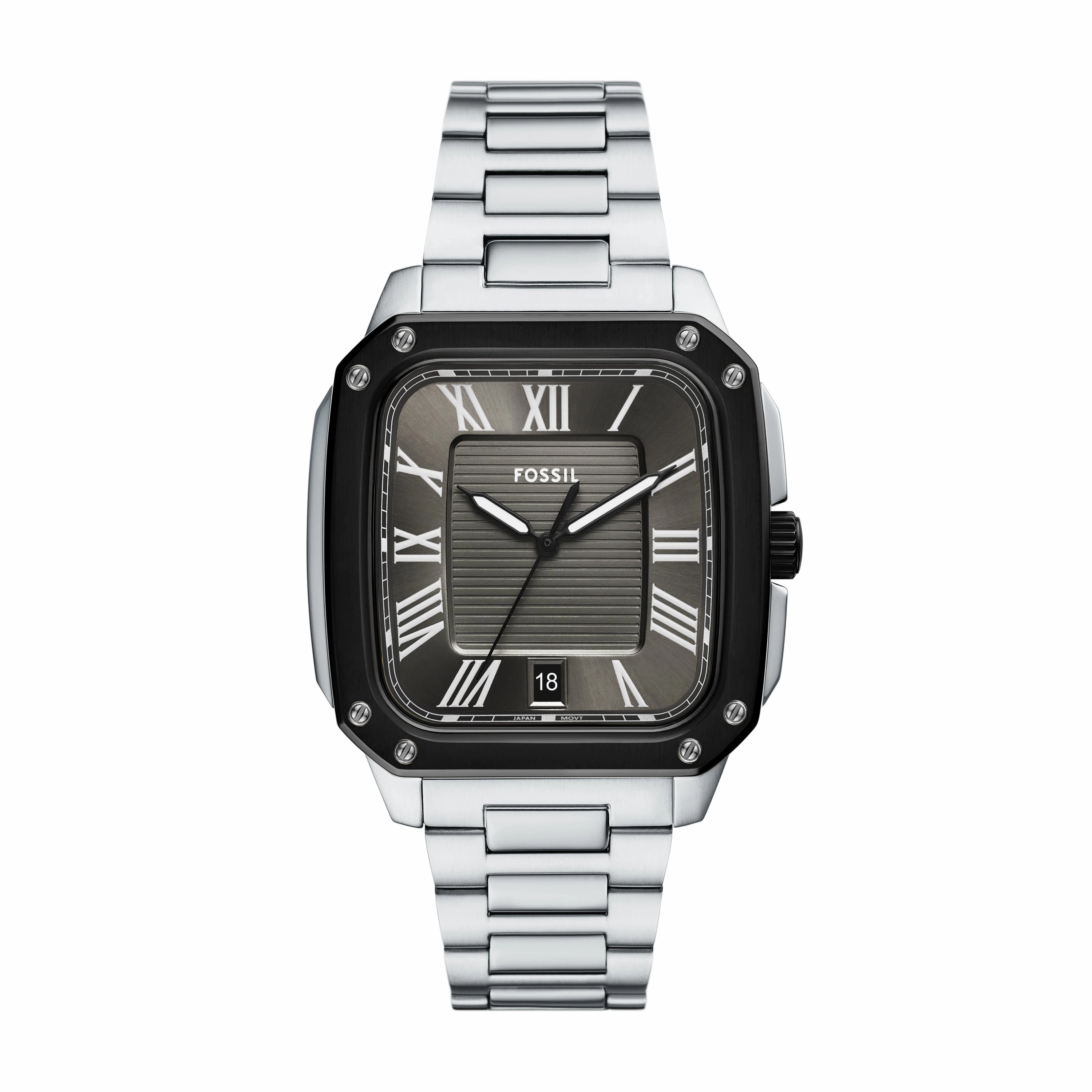 Crosby Three-Hand Date Stainless Steel Watch