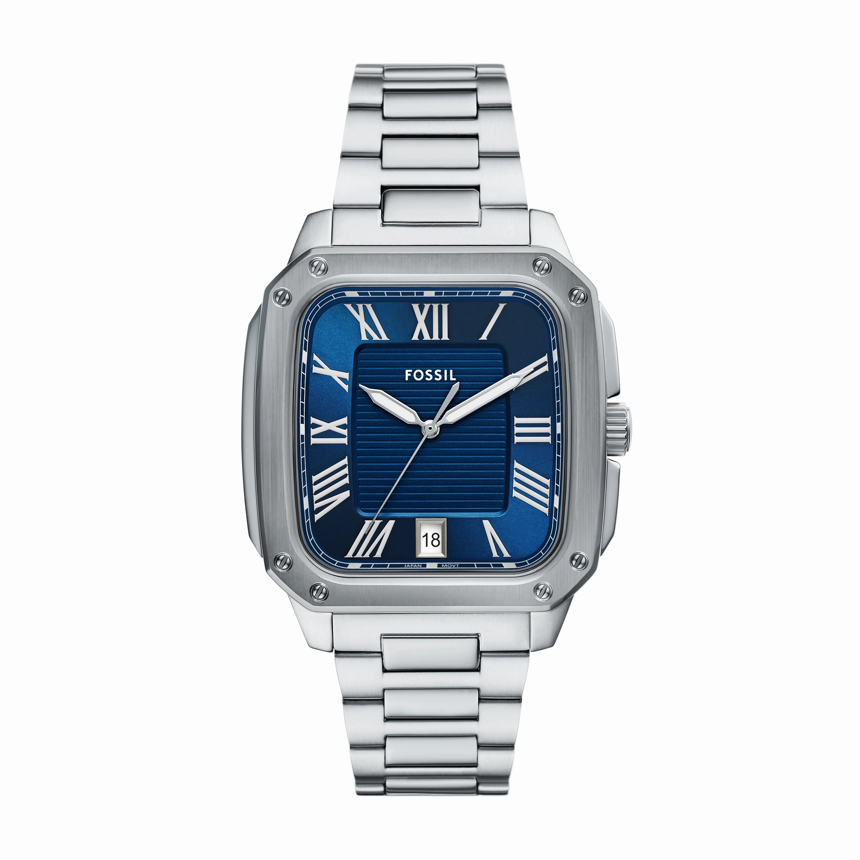 Crosby Three-Hand Date Stainless Steel Watch