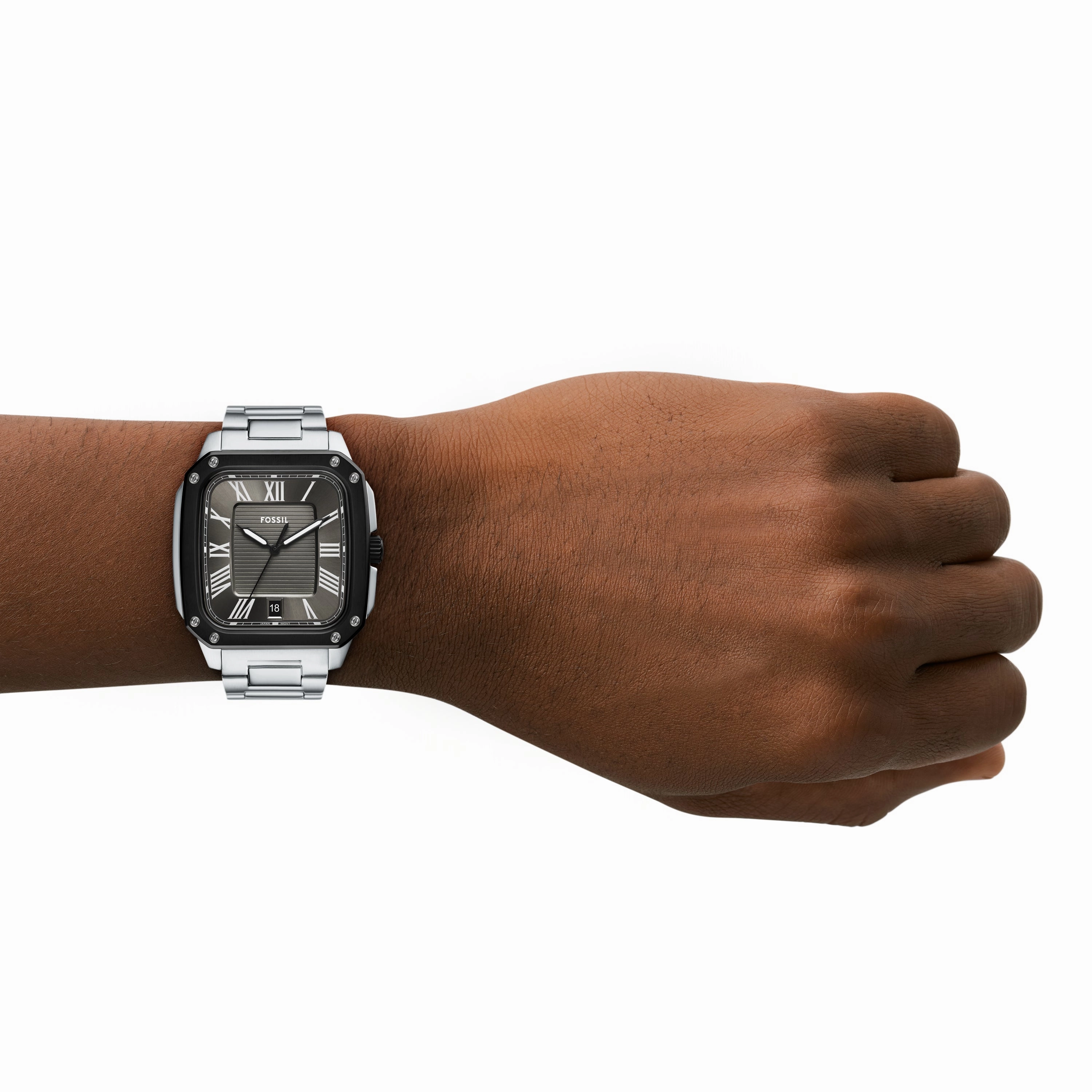 Crosby Three-Hand Date Stainless Steel Watch