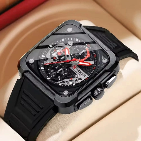 Curren Luxury Silicone Strap Men's Watch (Dial 4.2cm) - CUR228
