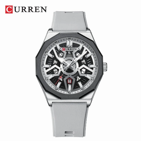 Curren Luxury Waterproof Silicone Band Quartz Watch (Dial 4.4cm) - CUR231