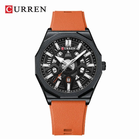 Curren Luxury Waterproof Silicone Band Quartz Watch (Dial 4.4cm) - CUR231