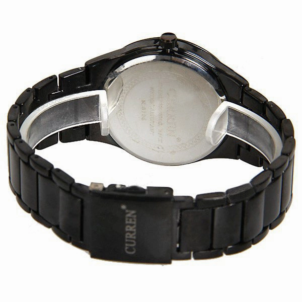 Curren Men's Black Stainless Steel Watch (Black 4.4cm Dial) - CUR013