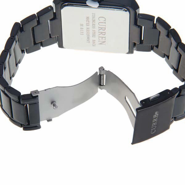 Curren Men's Black Stainless Steel Watch (Black 4cm Dial) - CUR005