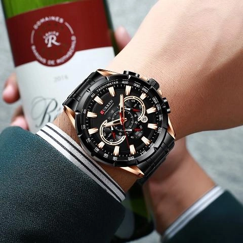 Curren Men's Luminious Pointers Premium Watch (Dial 4.8cm) - CUR181