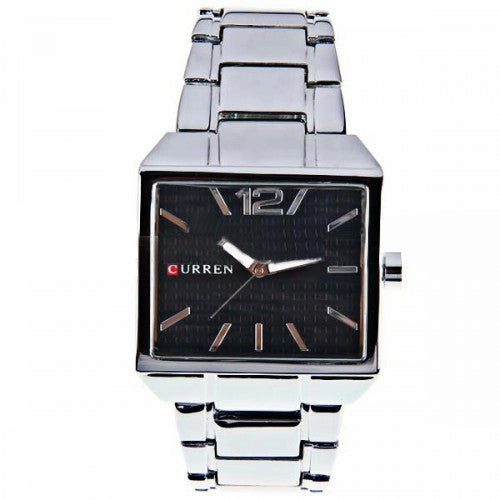Curren Men's Stainless Watch with Stainless Steel Band (Black 4cm Dial) - CUR007