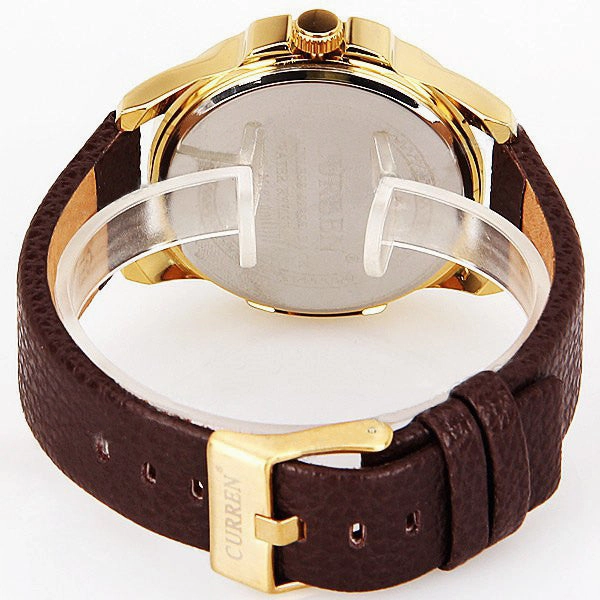 Curren Men's Watch with Leather Band (Black 4,8cm Dial) CUR021