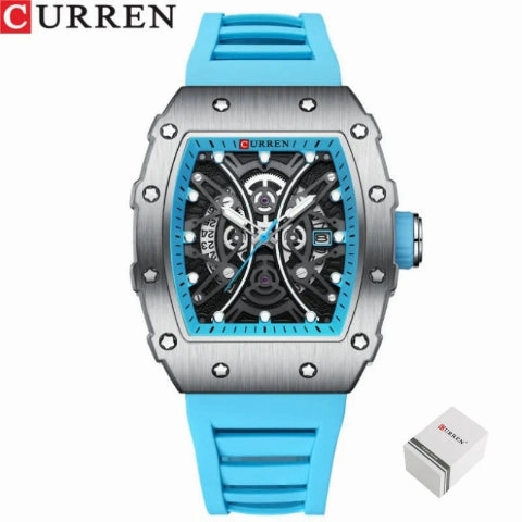 Curren New Square Waterproof Silicone Band Watch (Dial 4.4cm) - CUR230