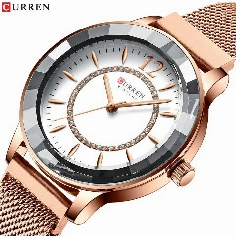 Curren Women's Blanche Crystal Watch (Dial 3.6cm) - CUR194