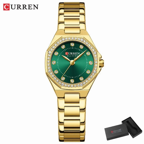 Curren Women's Sparkling Rhinestone Blanche Watch (Dial 2.1 cm) - CUR229