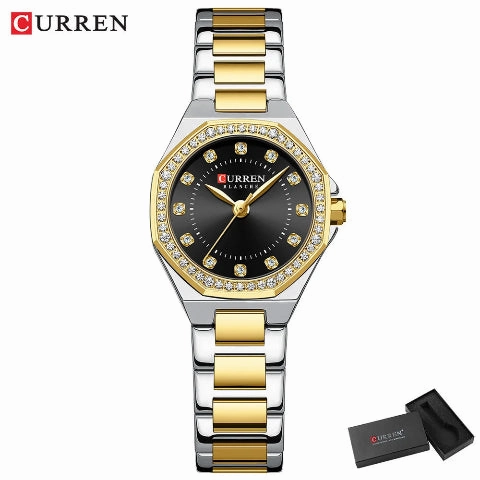 Curren Women's Sparkling Rhinestone Blanche Watch (Dial 2.1 cm) - CUR229