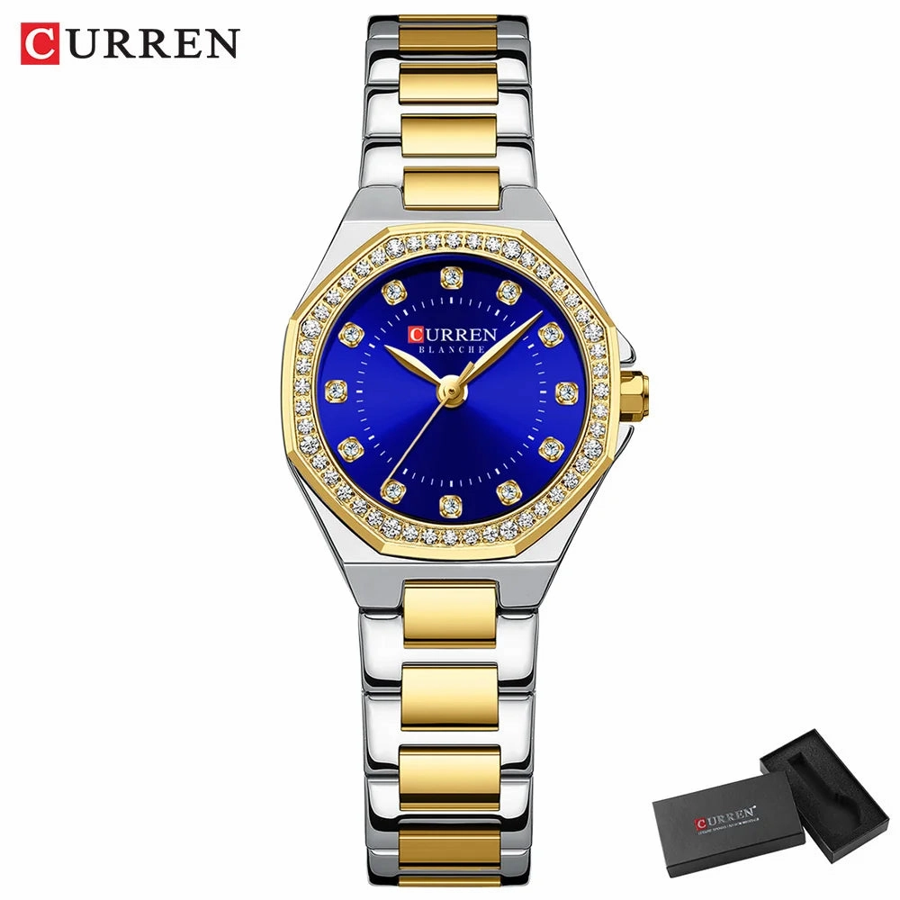 Curren Women's Sparkling Rhinestone Blanche Watch (Dial 2.1 cm) - CUR229