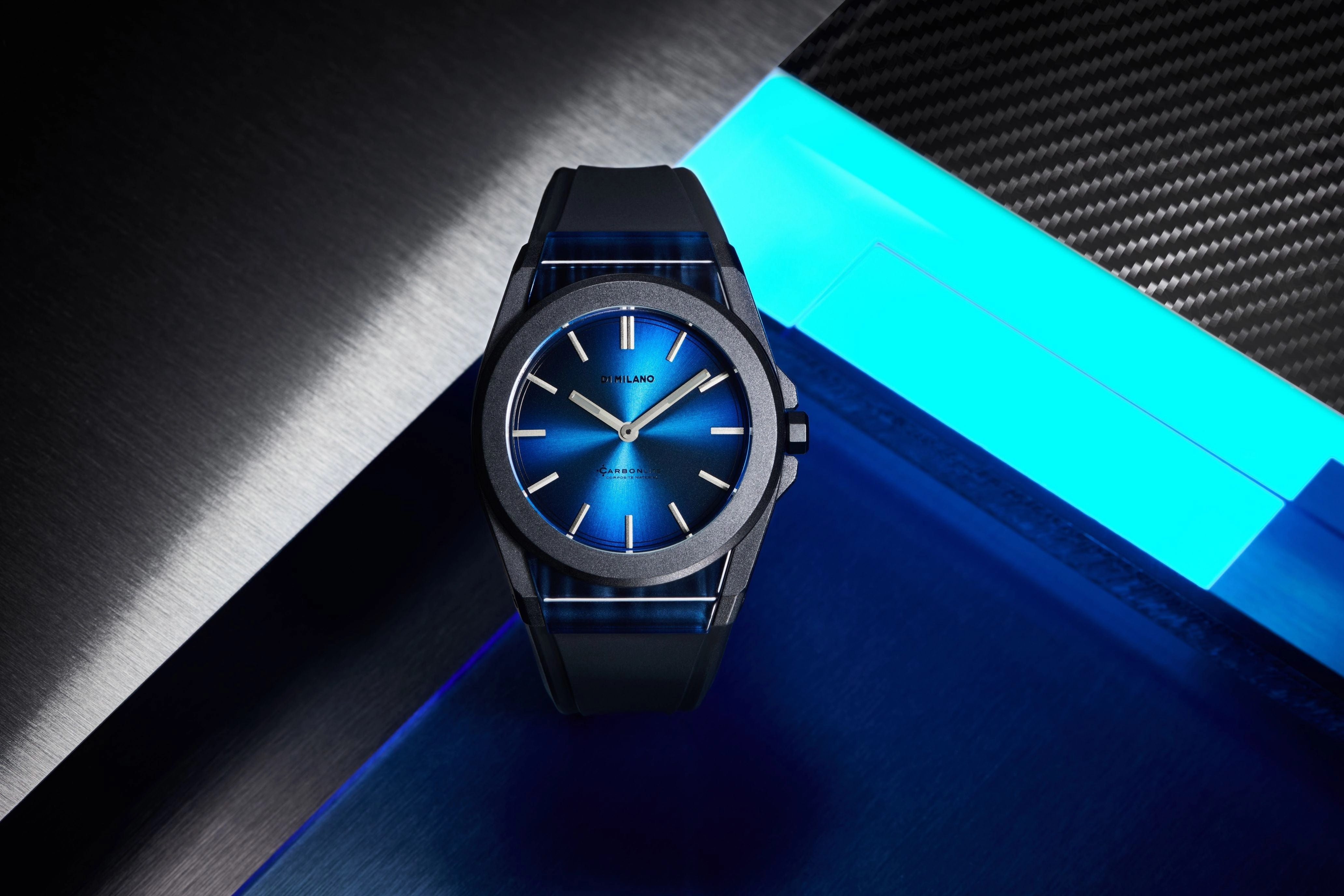 D1 Milano Carbonlite Blue 40.5mm Watch