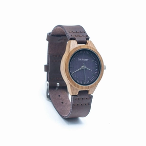 Dark brown Vintage ladies watch Leather Strap WA-238-A