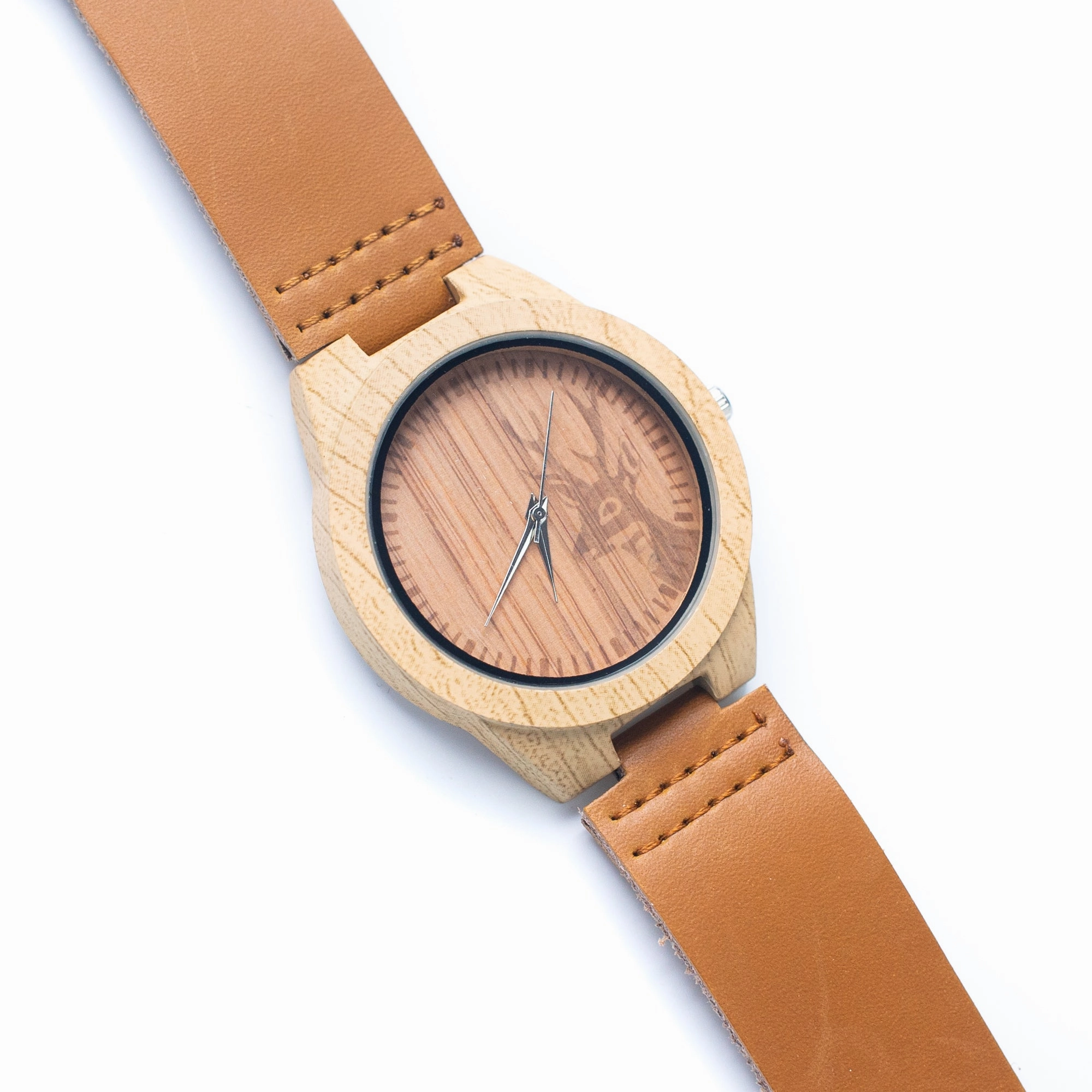 Deer Vintage men watch Leather Strap Quartz Watch WA-288-B