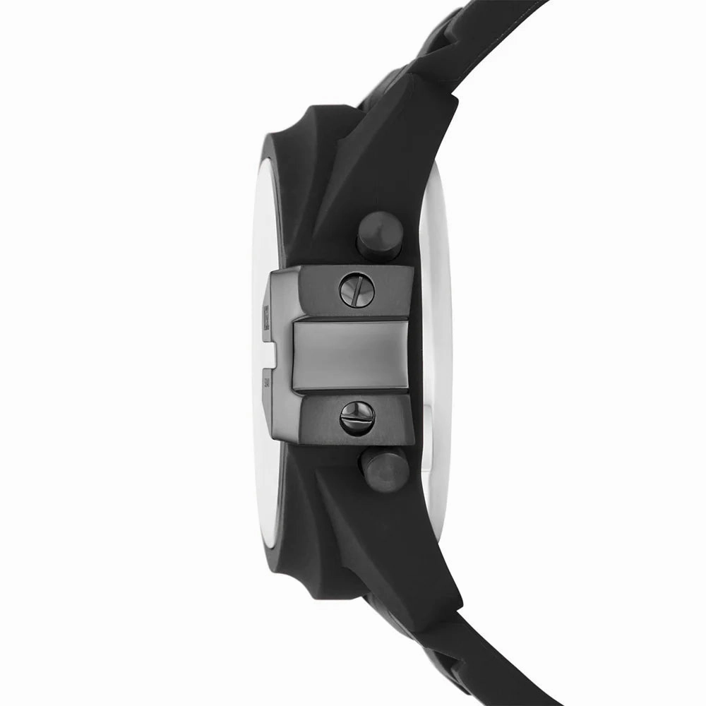 Diesel Master Chief Gents Digital Black Dial Black Silicon Bracelet Watch