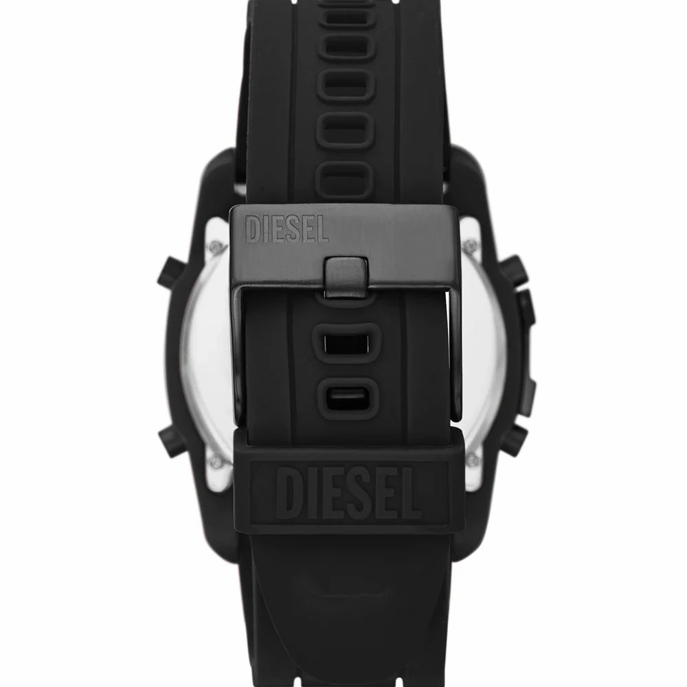 Diesel Master Chief Gents Digital Black Dial Black Silicon Bracelet Watch