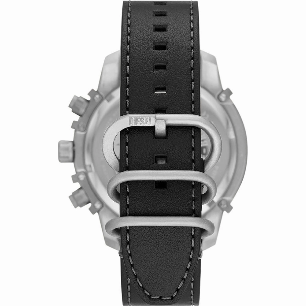 Diesel Men's Griffed Chronograph Black Leather Watch
