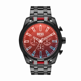 Diesel Men's Split Chronograph Black-Tone Stainless Steel Watch