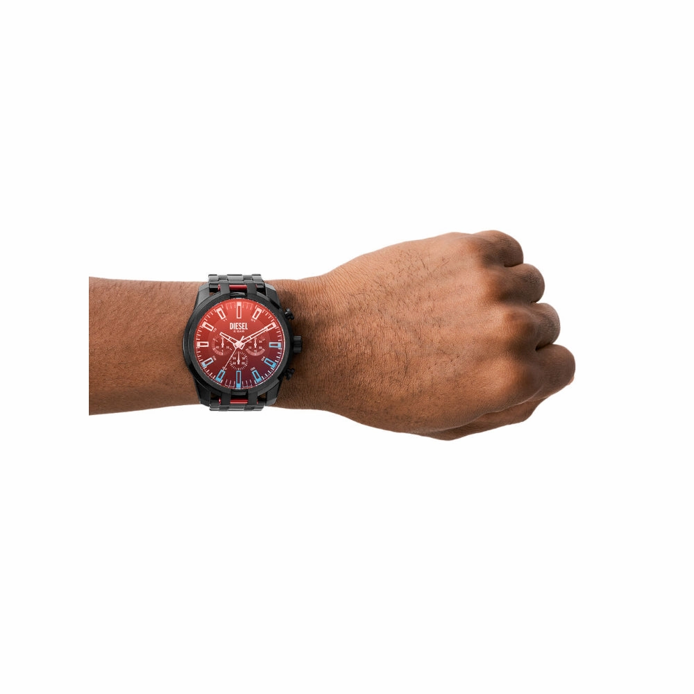 Diesel Men's Split Chronograph Black-Tone Stainless Steel Watch