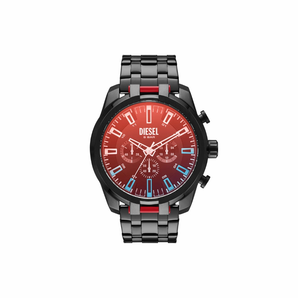 Diesel Men's Split Chronograph Black-Tone Stainless Steel Watch
