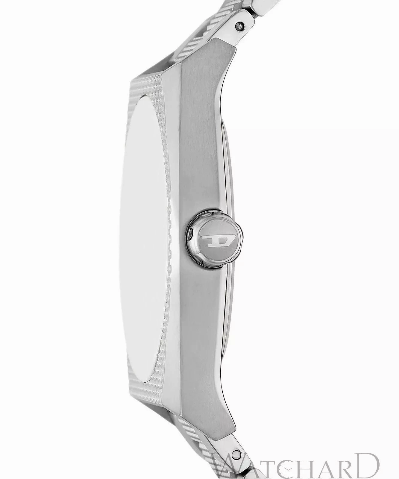 Diesel Scraper Men's Black Dial Silver Watch