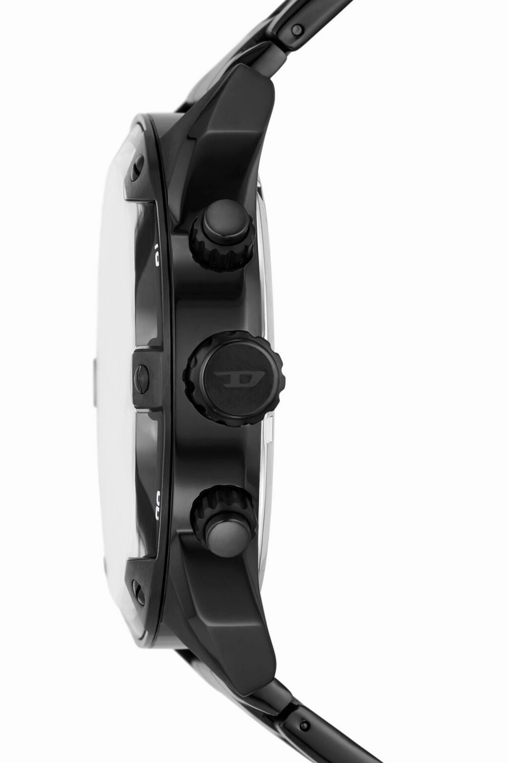 Diesel Spiked chronograph Black Dial Black Stainless Steel Watch