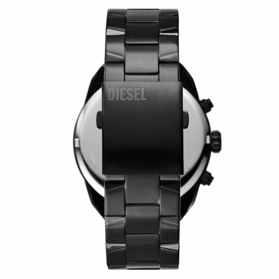 Diesel Spiked chronograph Black Dial Black Stainless Steel Watch