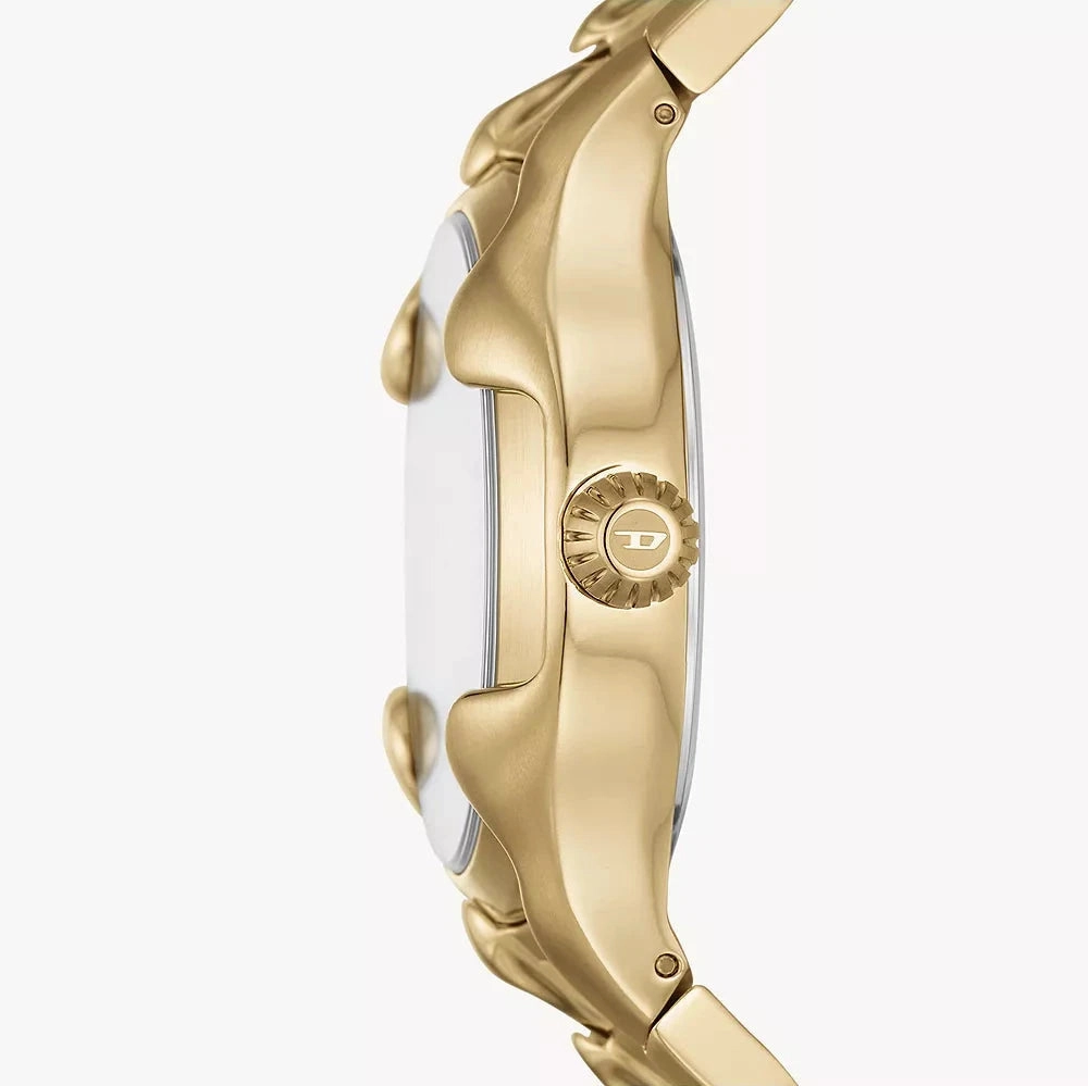 Diesel Vert Gents Three-Hand Date Gold-Tone Stainless Steel Watch