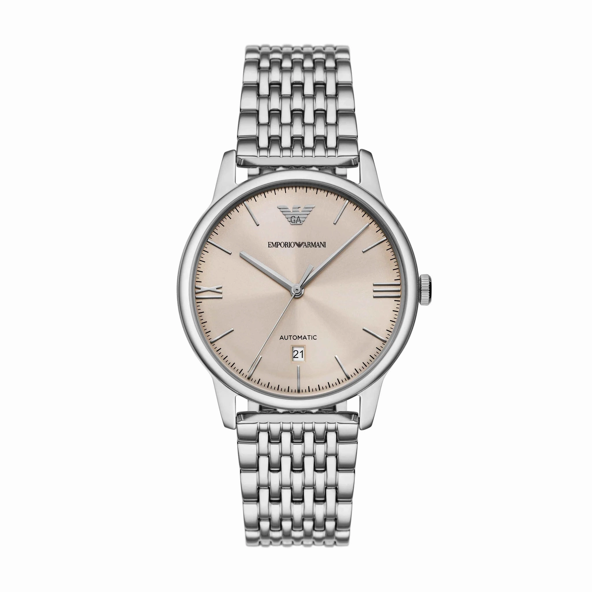 Emporio Armani Gents Silver Tone Automatic Watch