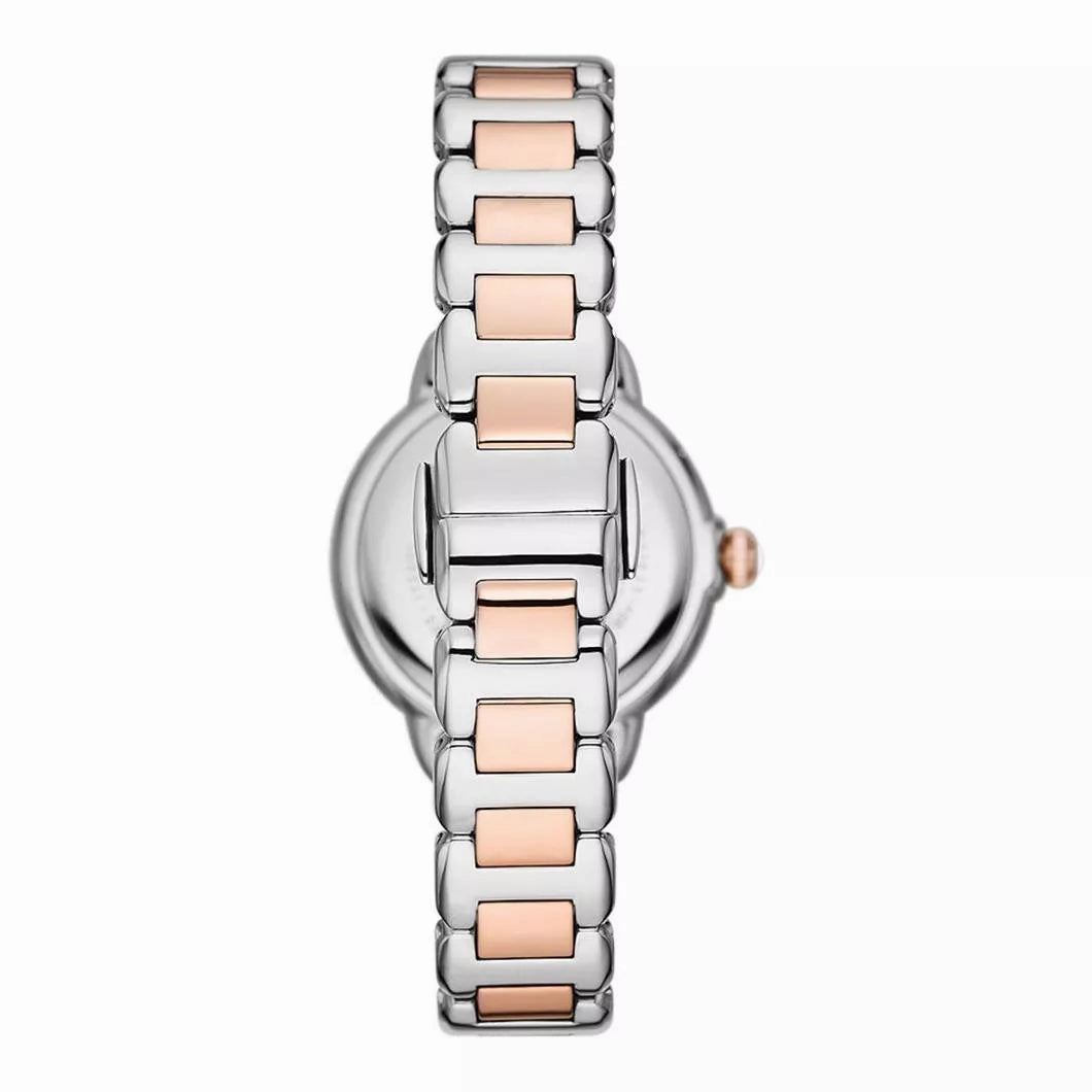 Emporio Armani Mia Ladies Silver Dial Two Tone Stainless Steel Watch