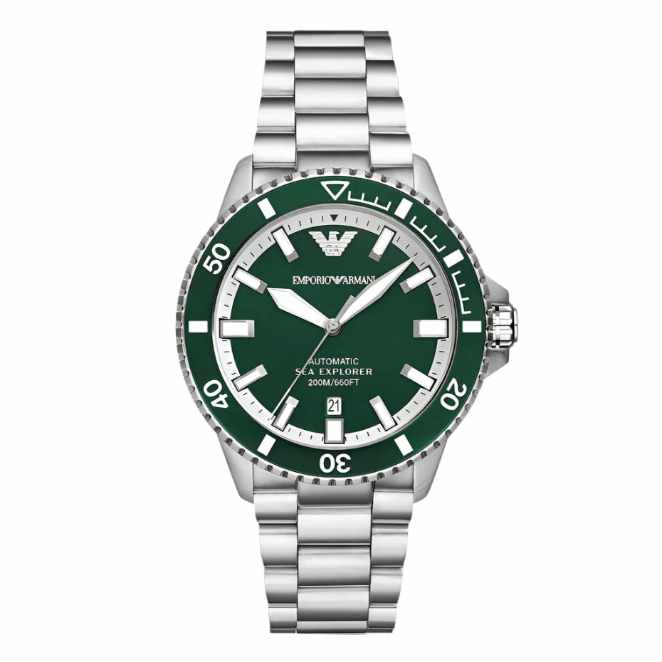 Emporio Armani Sea Explorer Automatic Gents Green Dial Watch