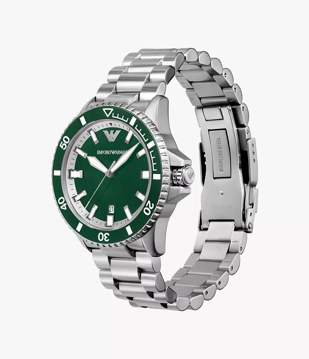 Emporio Armani Sea Explorer Automatic Gents Green Dial Watch