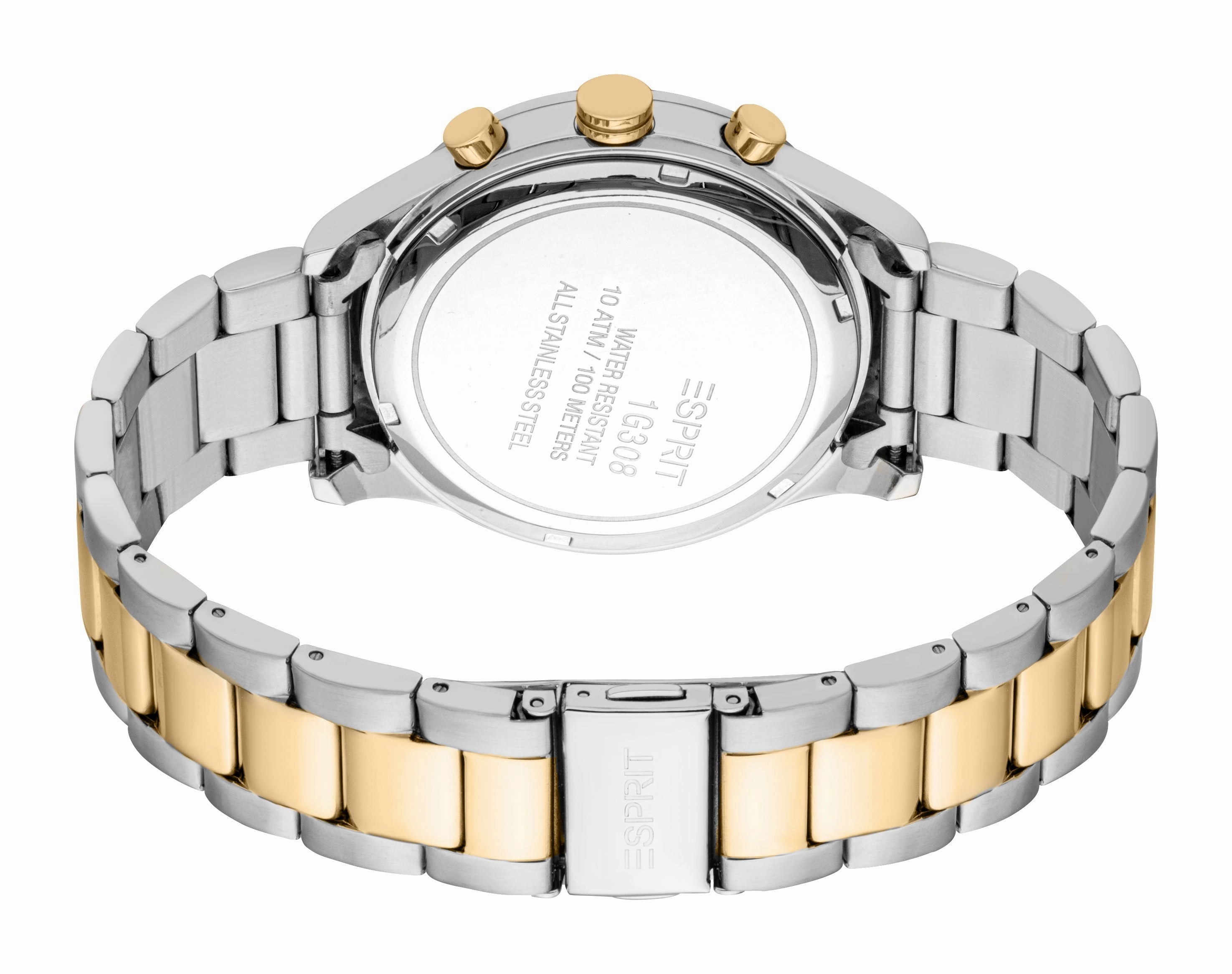 Esprit Gents Two-Tone Chronograph Watch with Steel Bracelet