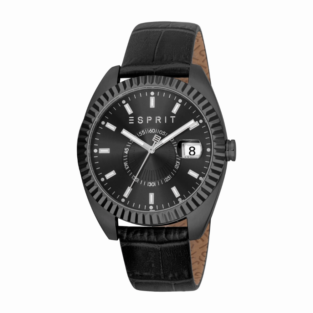 ESPRIT Men's Black Color Watch with Black Dial and Date Function