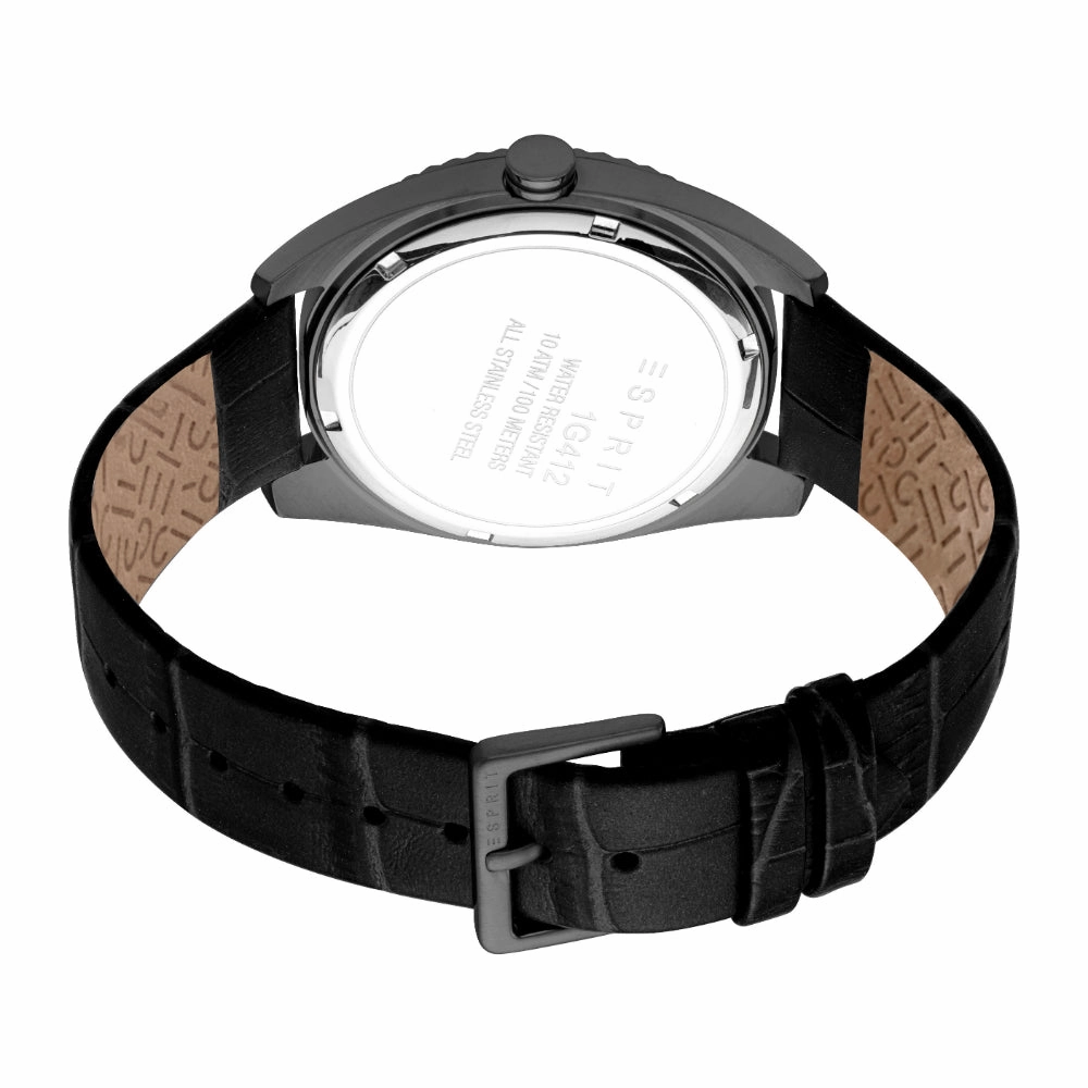 ESPRIT Men's Black Color Watch with Black Dial and Date Function