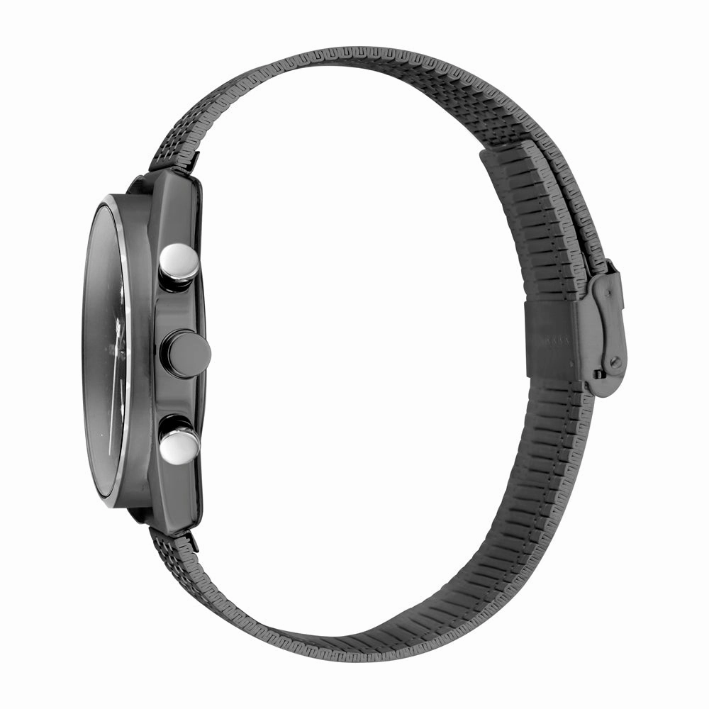 Esprit Men's Black PVD Stainless Steel Watch With Black Dial & 2Tone Metal Bracelet