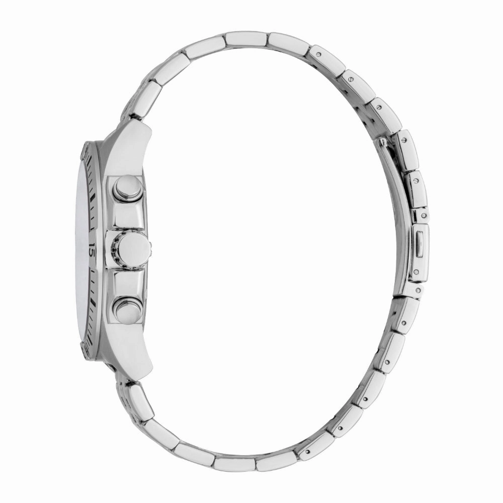 ESPRIT Men's Chronograph Watch, Silver Color Case with Black Dial and Stainless Steel Bracelet, Water Resistant up to 10 ATM