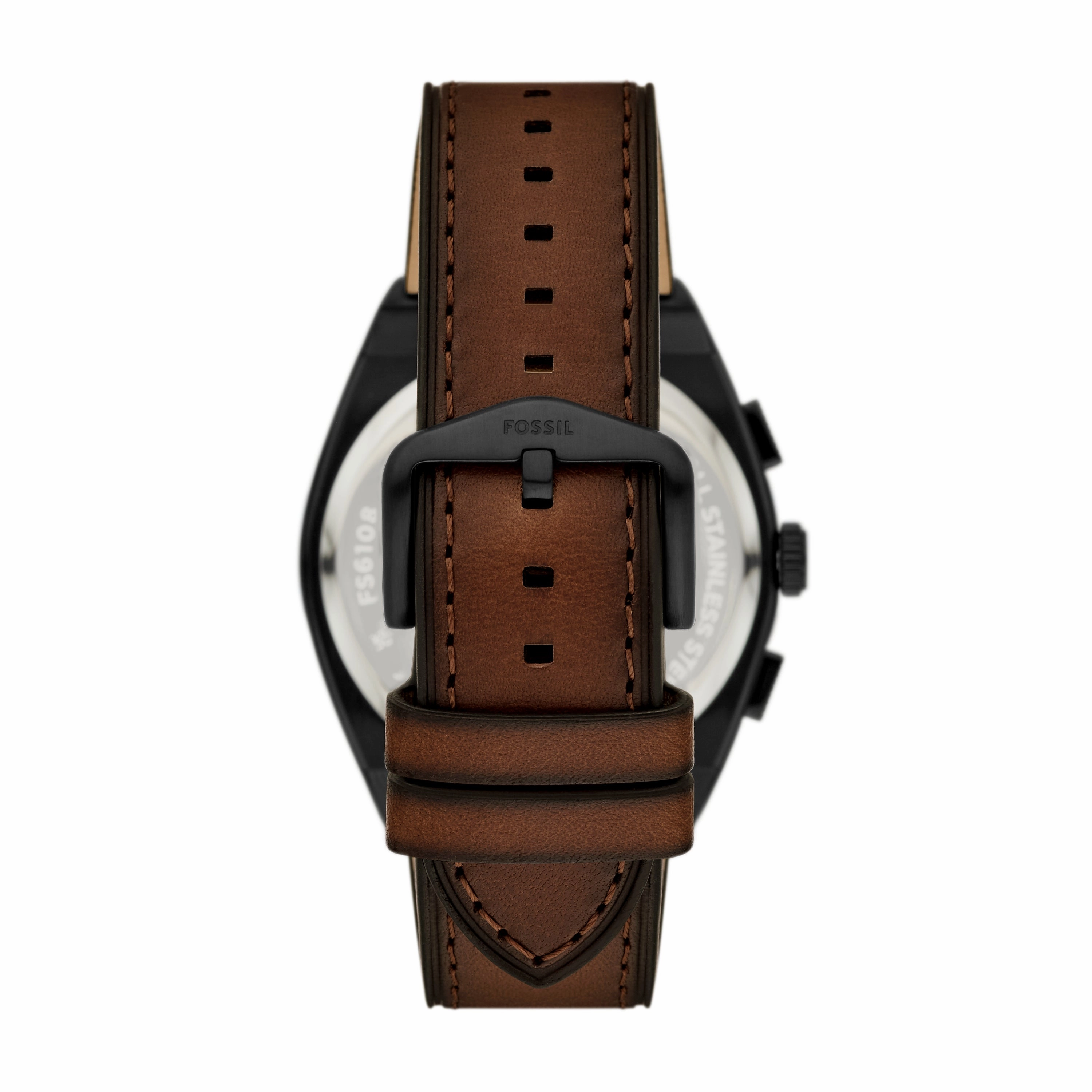 Everett Chronograph Brown Leather Watch