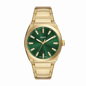 Everett Three-Hand Date Gold-Tone Stainless Steel Watch