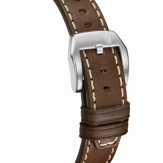 Festina F20151/1 Gents Automatic White Dial Brown Leather Strap Watch