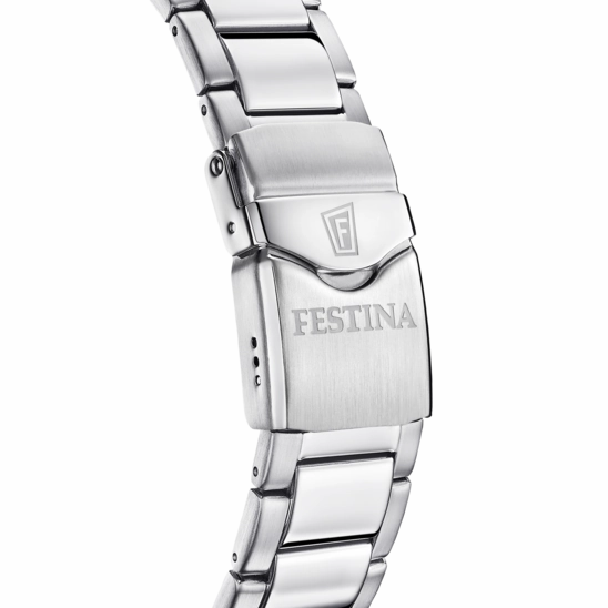 Festina Gents Green Dial Stainless Steel Watch