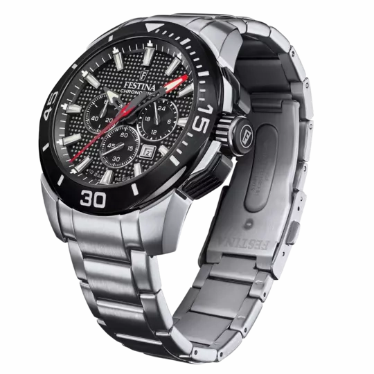 Festina Men's Chrono Bike Black Dial Watch