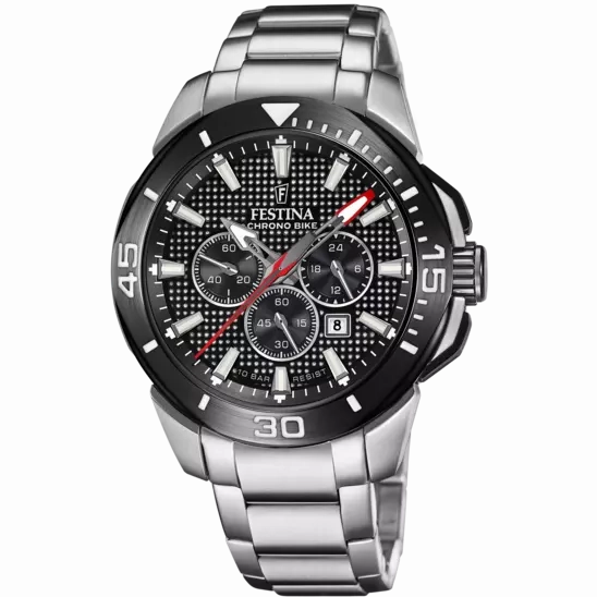 Festina Men's Chrono Bike Black Dial Watch