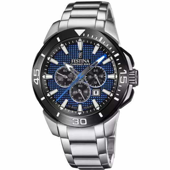 Festina Men's Chrono Bike Blue Dial Watch