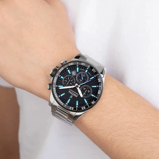 Festina Men's Chrono Black Dial Watch