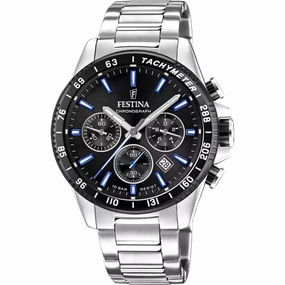 Festina Men's Chrono Black Dial Watch